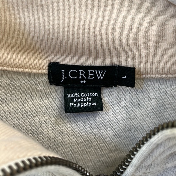 J CREW Men’s 3/4 Zip Sweater Heather Grey Size Large - Picture 3 of 6